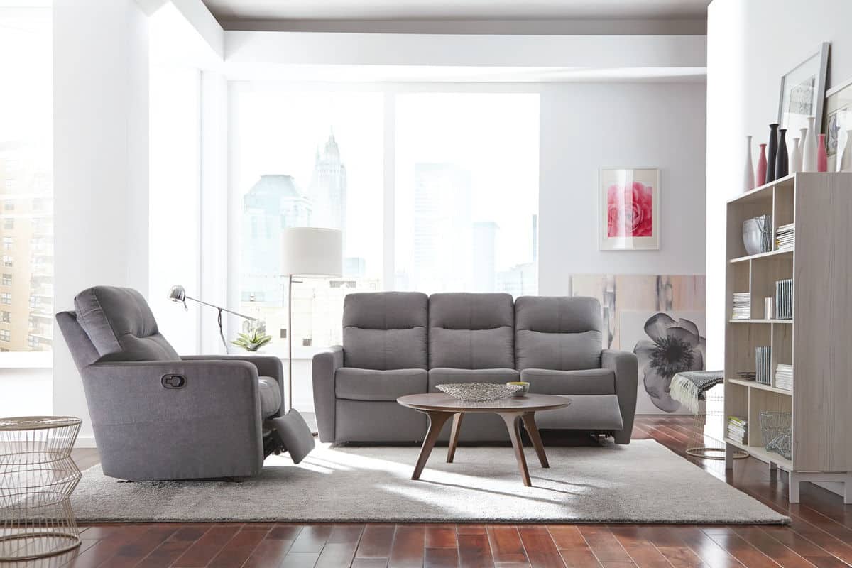 Grey Office Sofa; Fabric Leather Velvet Comfortable Ergonomic Design