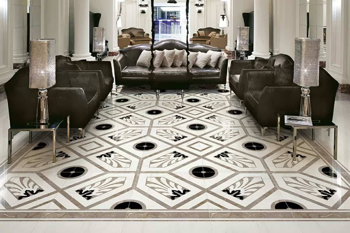 Floor Marble in Lucknow; Fireproof Durable 4 Shades Black White Beige Brown