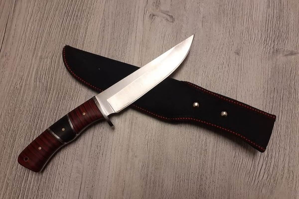 Usa Saber Knife in India; Stainless Steel Blade Wood Titanium Handle
