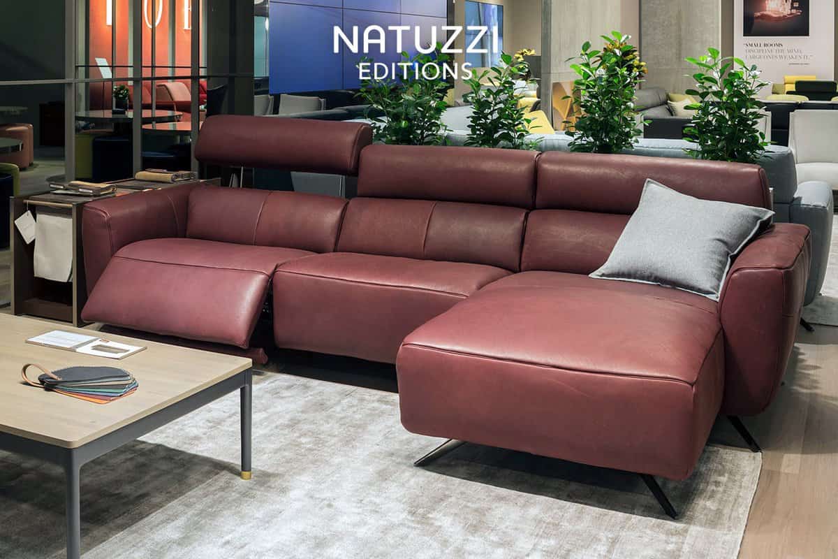Natuzzi Leather Sofa; Natural 3 Uses Office Building Lobbies Modern Houses