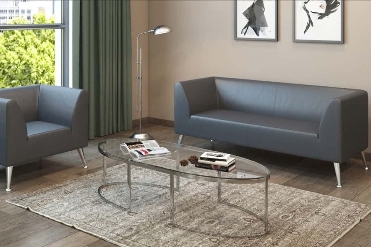Office Sofa in Nepal; Leather Plastic Linen Material Ergonomic Design Durable
