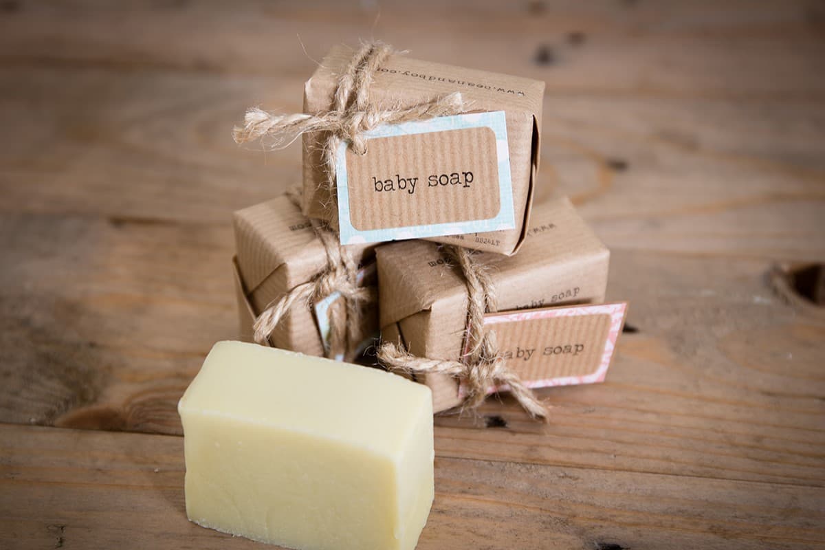 Baby Soap in Pakistan; Organic Fragrance 2 Color Light Blue Yellow Prevent Eczema