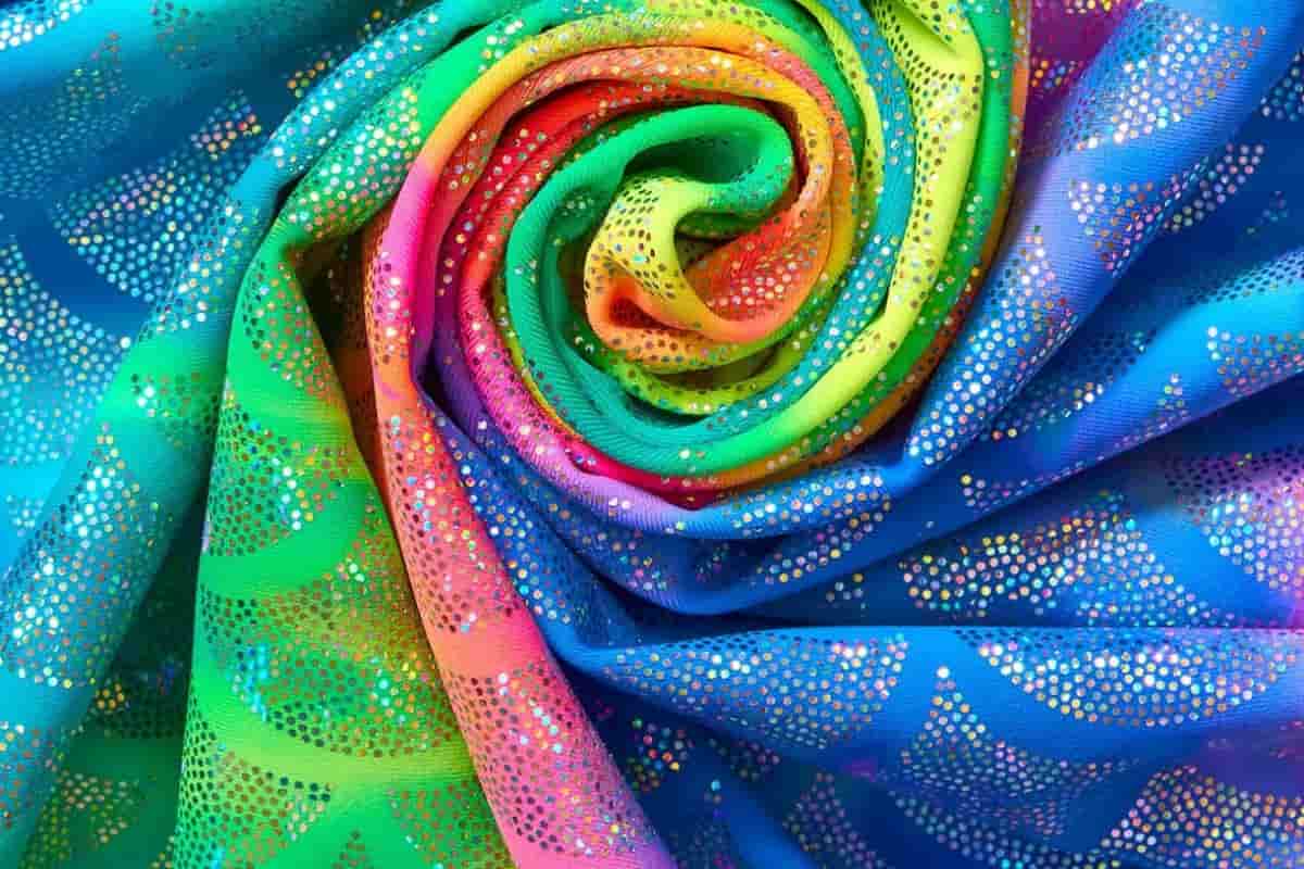 Rainbow Tricot Fabric; Soft Light Breathable Stretchable Sportswear Industry Application