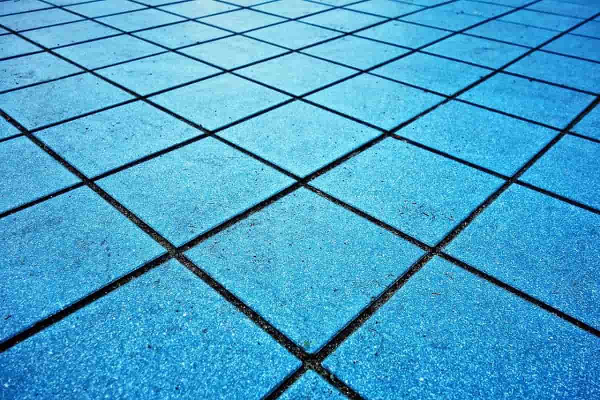 Matte Blue Ceramic Tile; Flat Solid Surfaces Extremely Tough