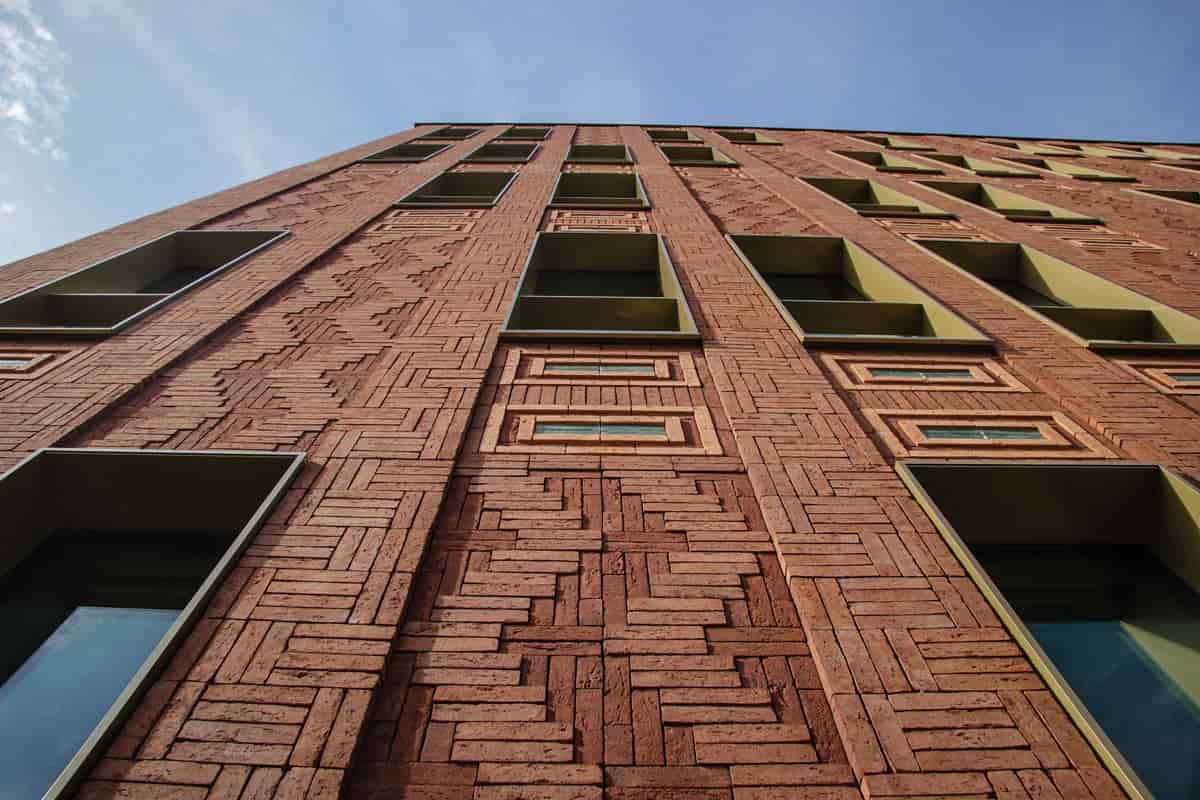 copper brick tiles