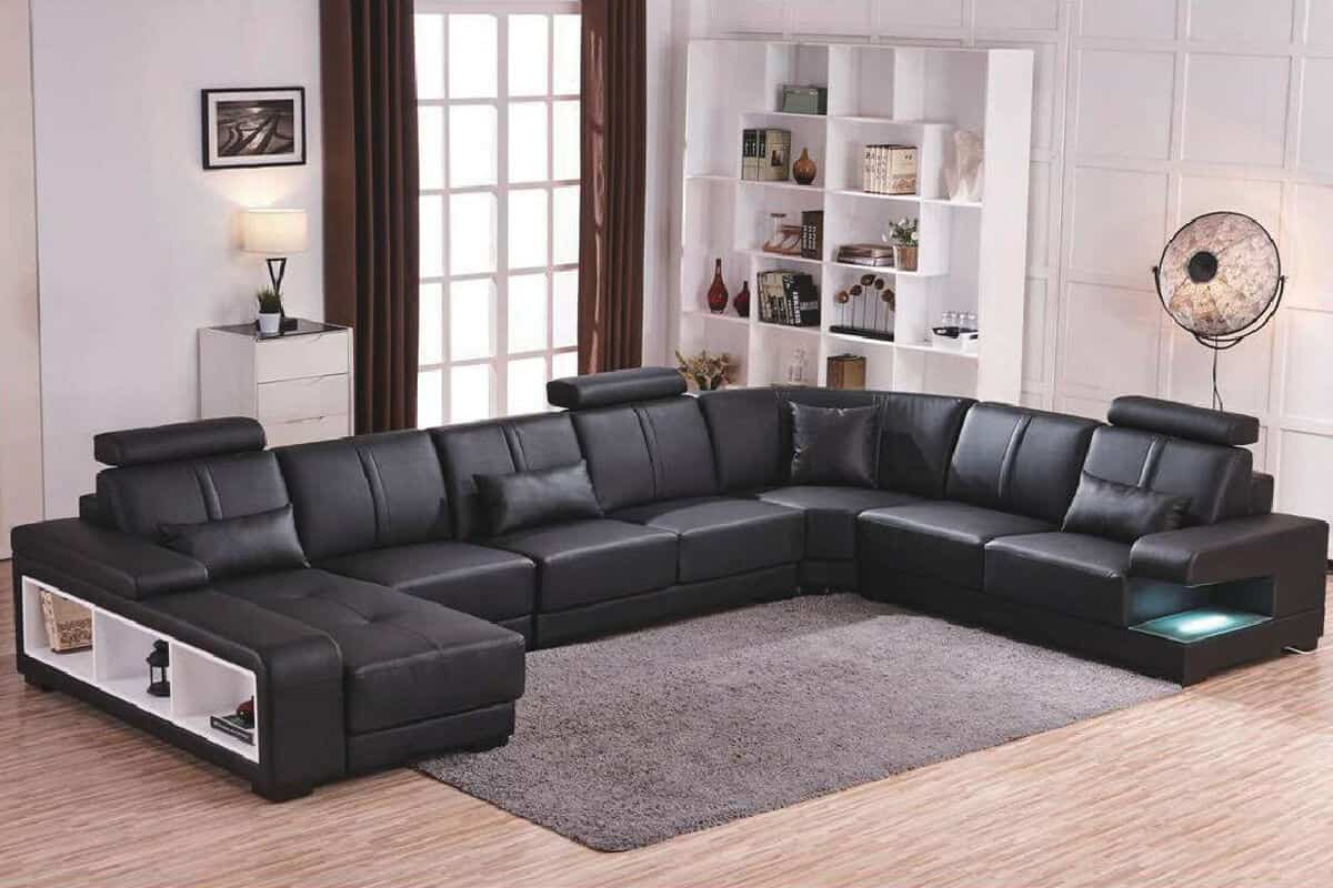 black Leather Sofa