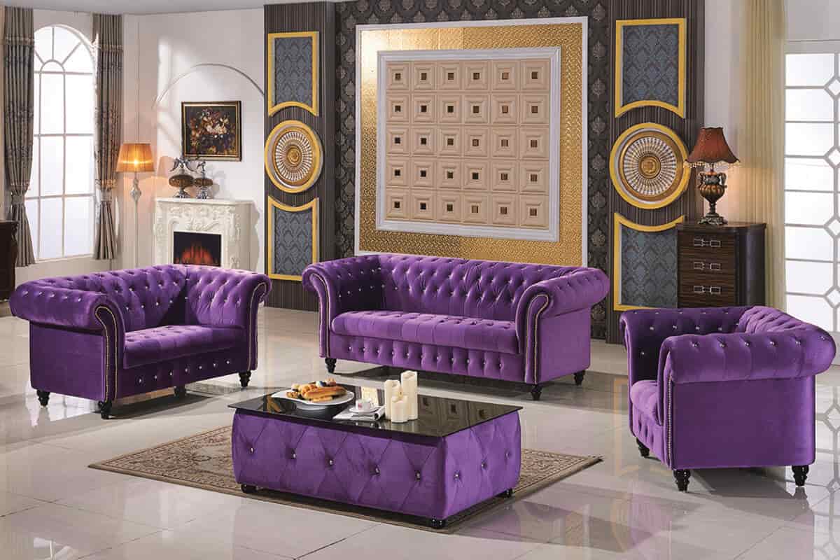 purple sofa fabric