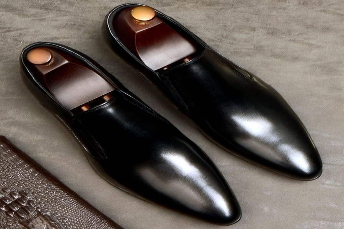 valentino black leather shoes