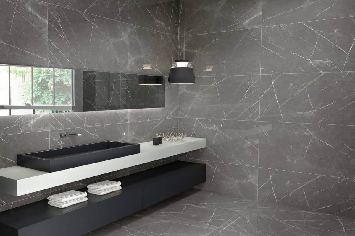 grey bathroom marble