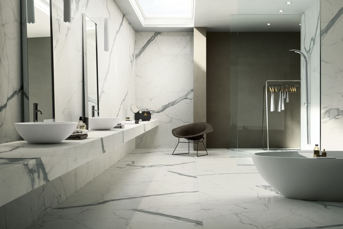 bathroom marble floor