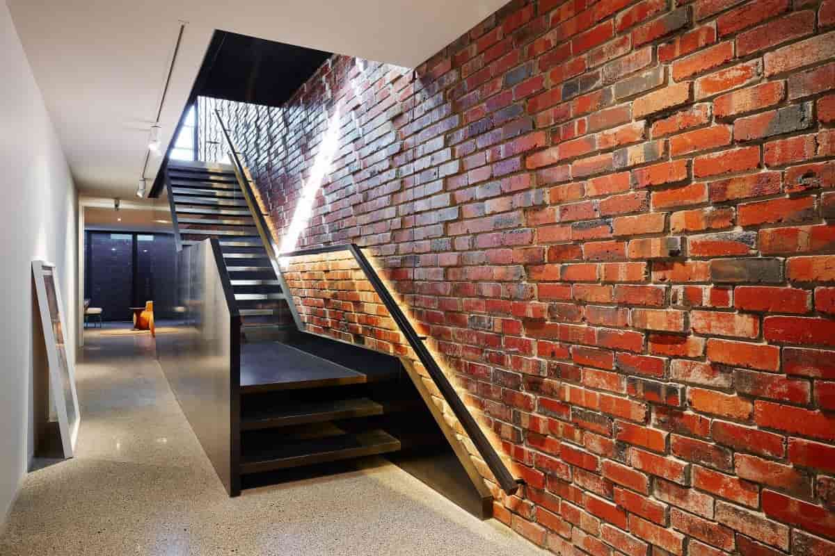 red decorative brick wall tiles