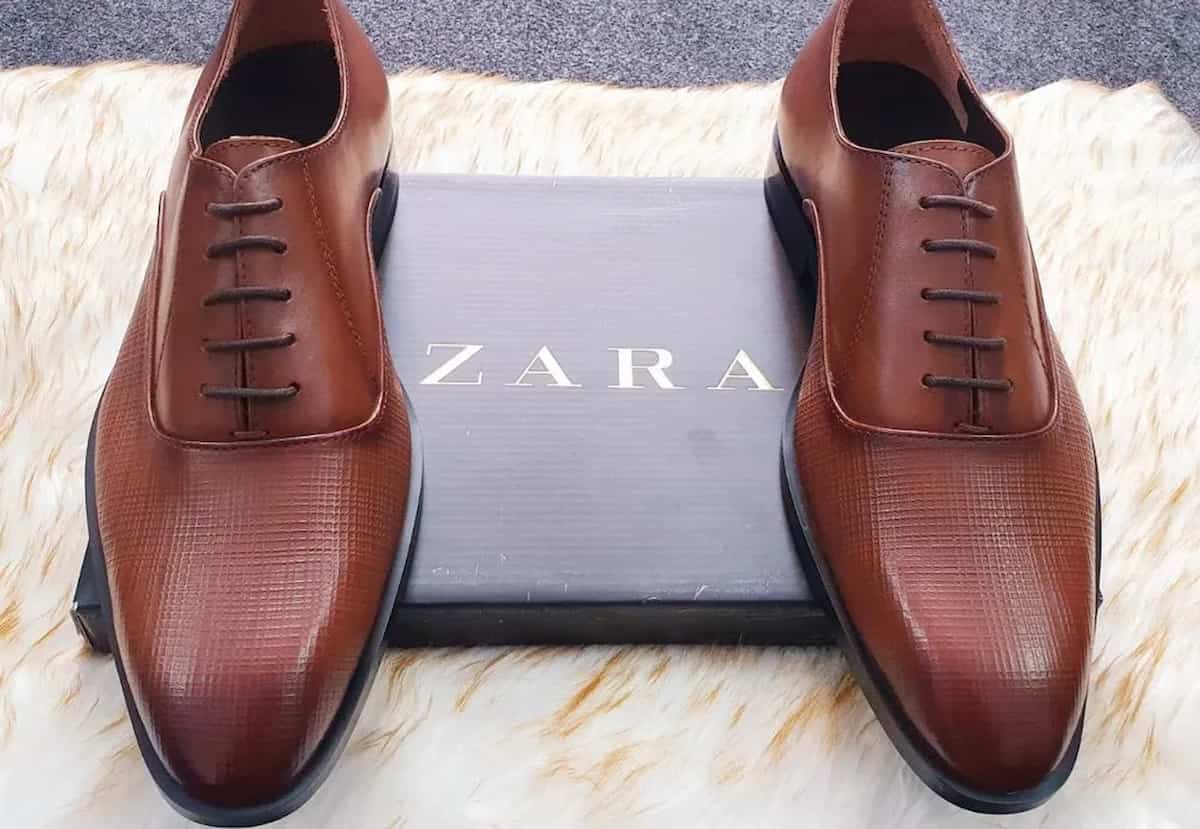 zara leather shoes