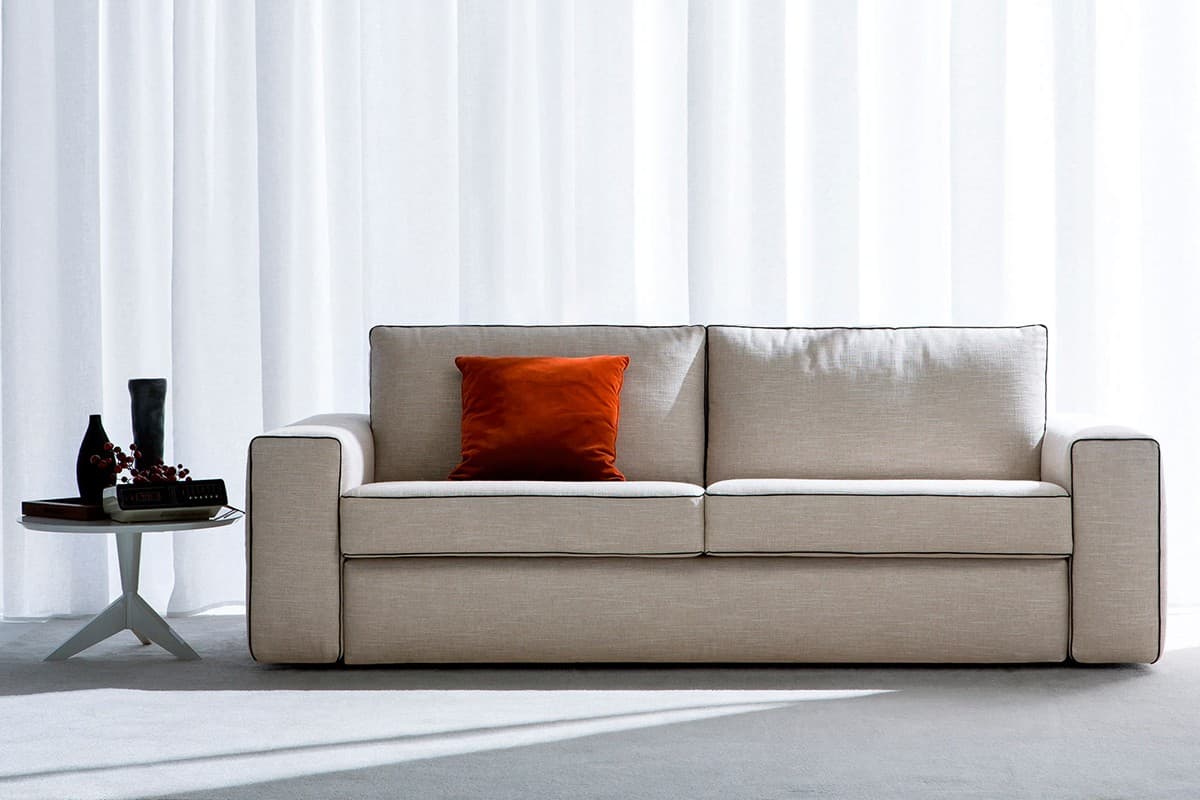 single white sofa