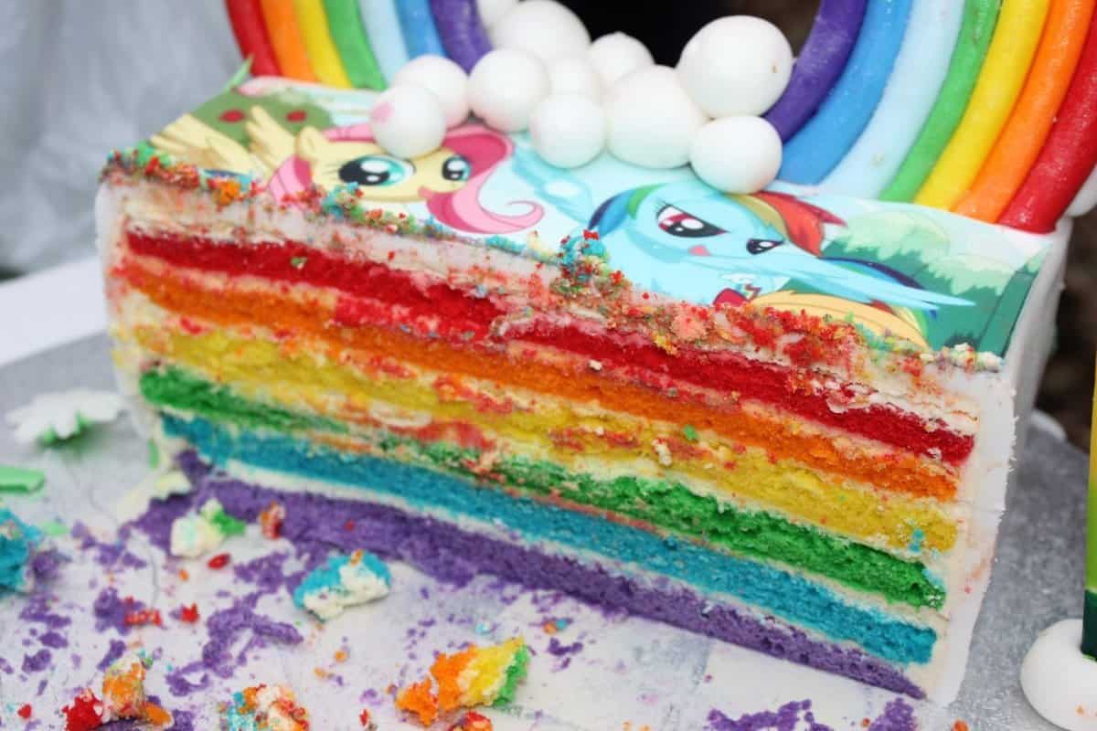 rainbow cake birthday