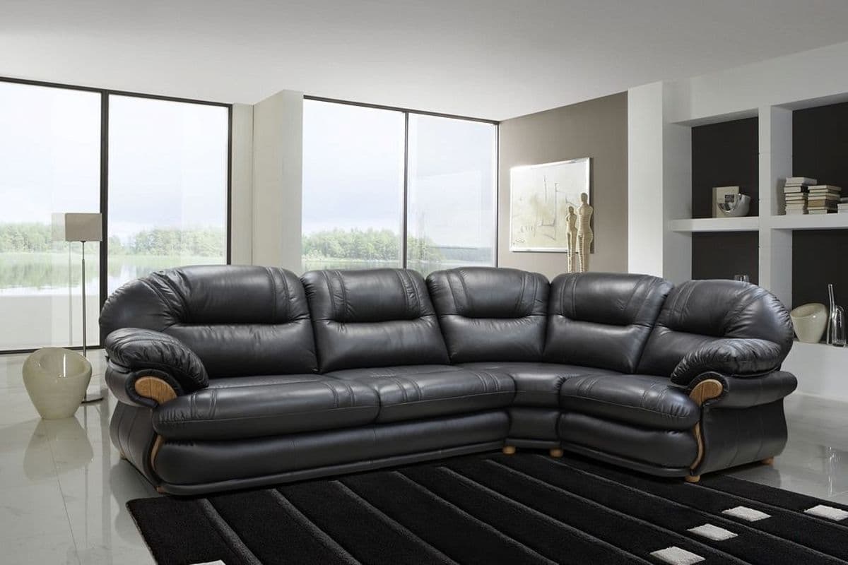 Suede leather sofa