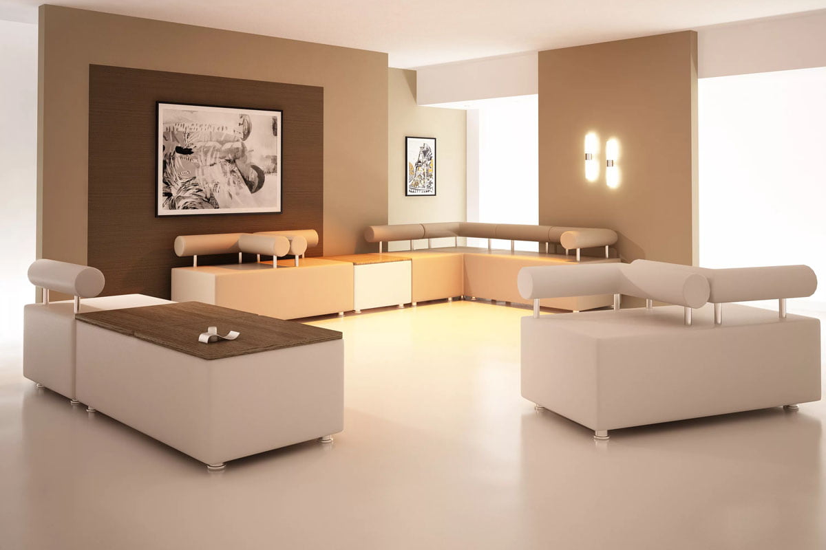 white modular office furniture