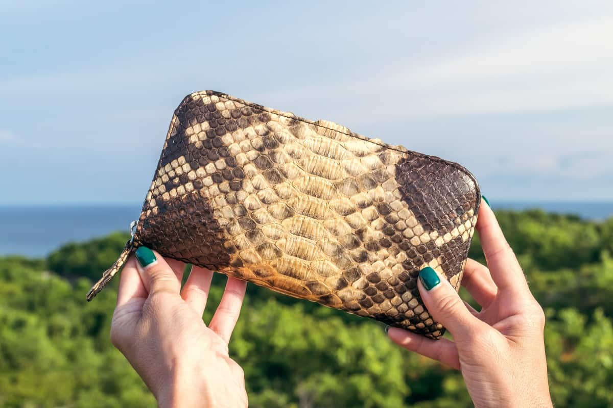 small handmade leather purse