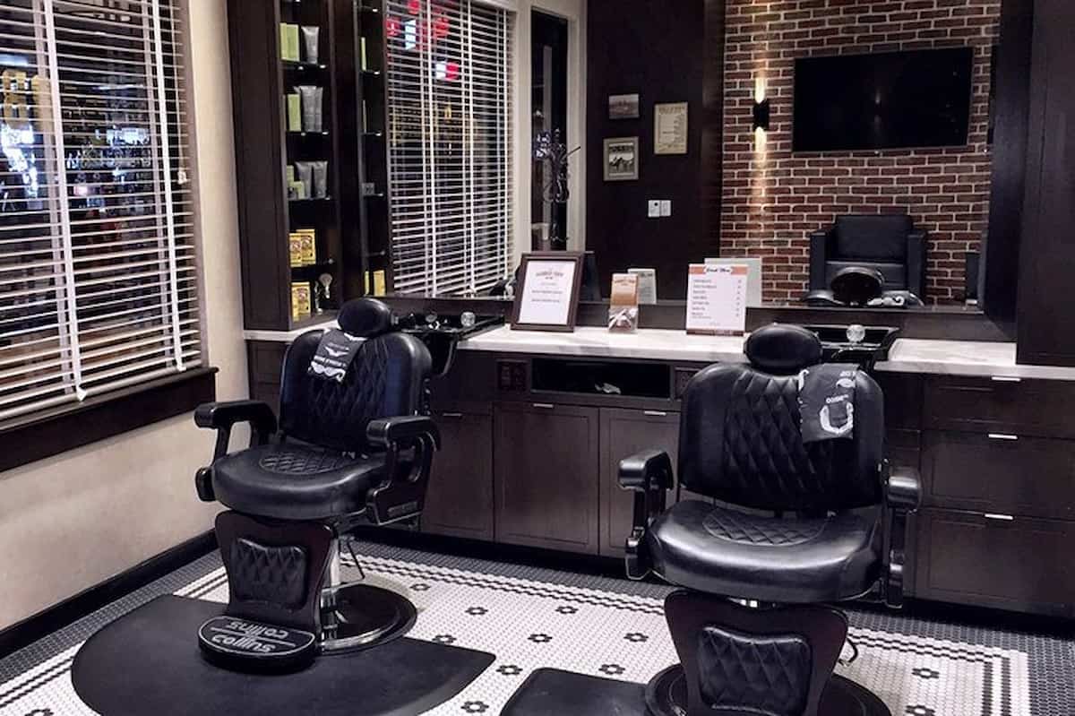 black vintage barber chair