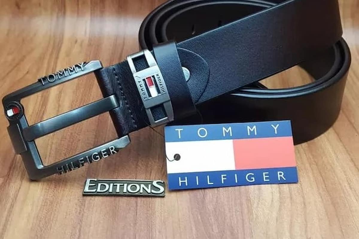 tommy hilfiger men's black belt