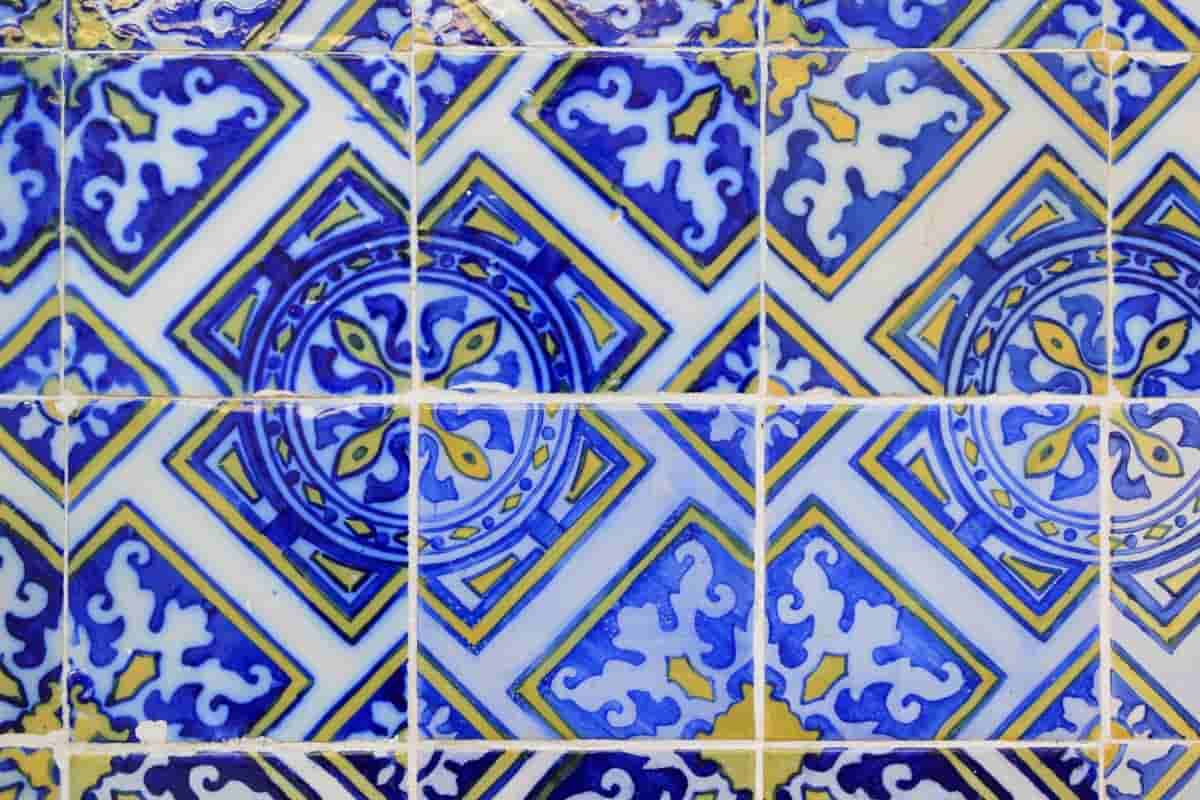 blue ceramic tiles