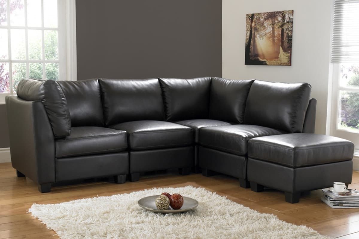 large corner sofa bed leather