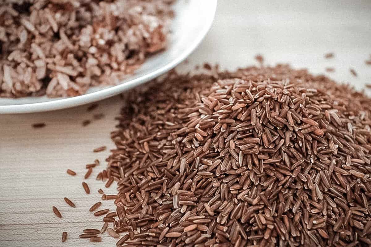 vegan red rice and beans
