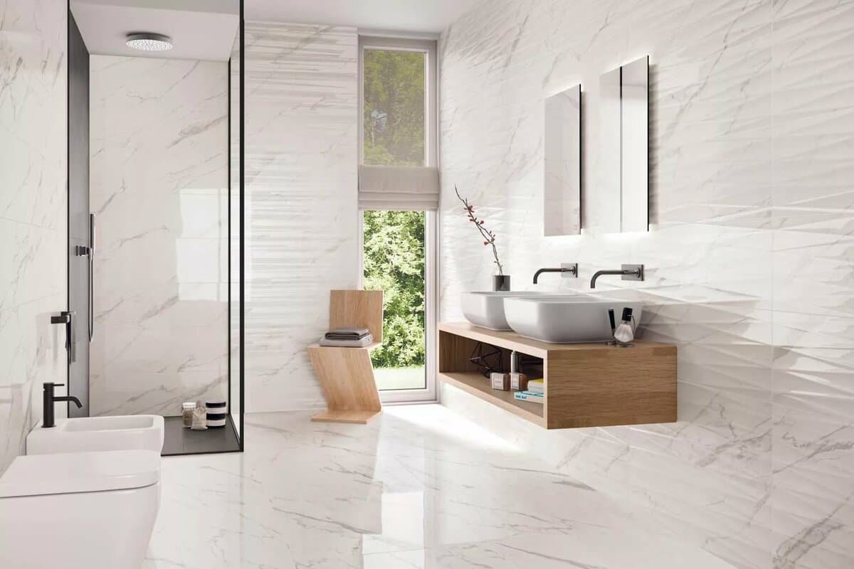 white and grey italian marble