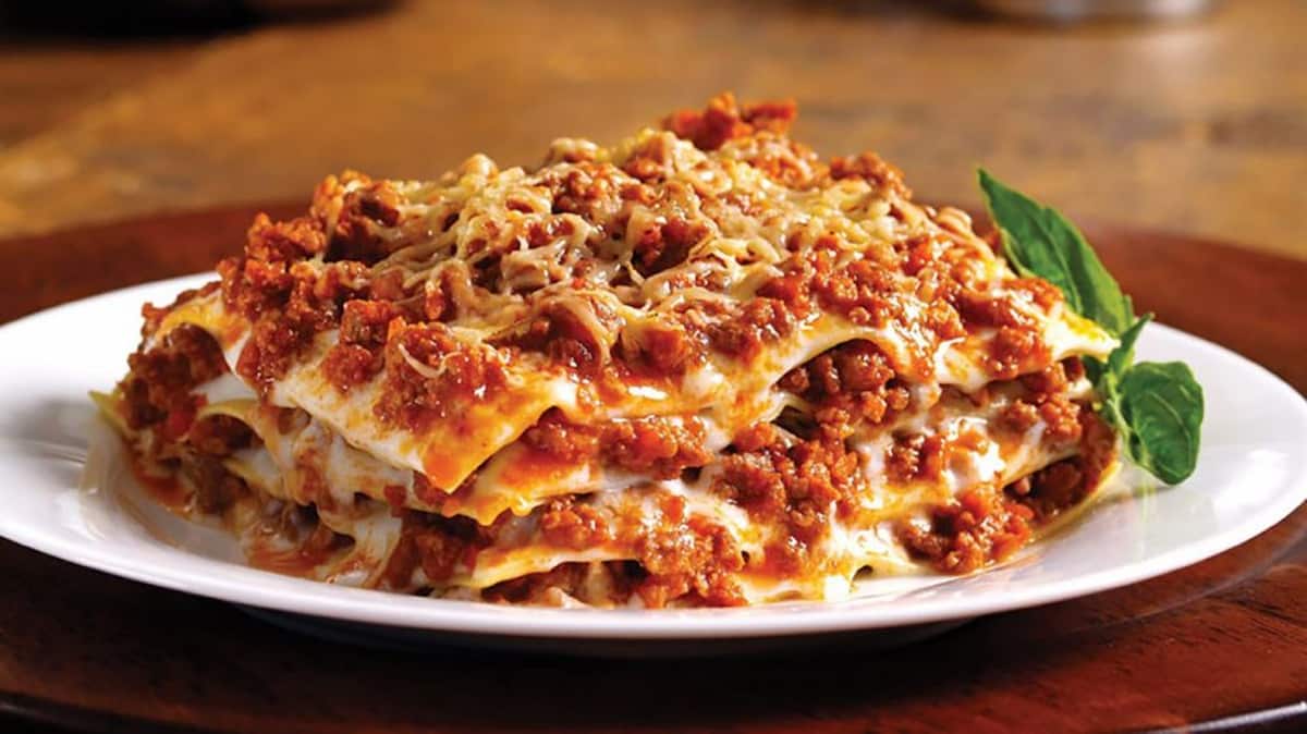 Lasagna in Pakistan; Ground Meat Durum Wheat Cheese (Three Two Layer ...