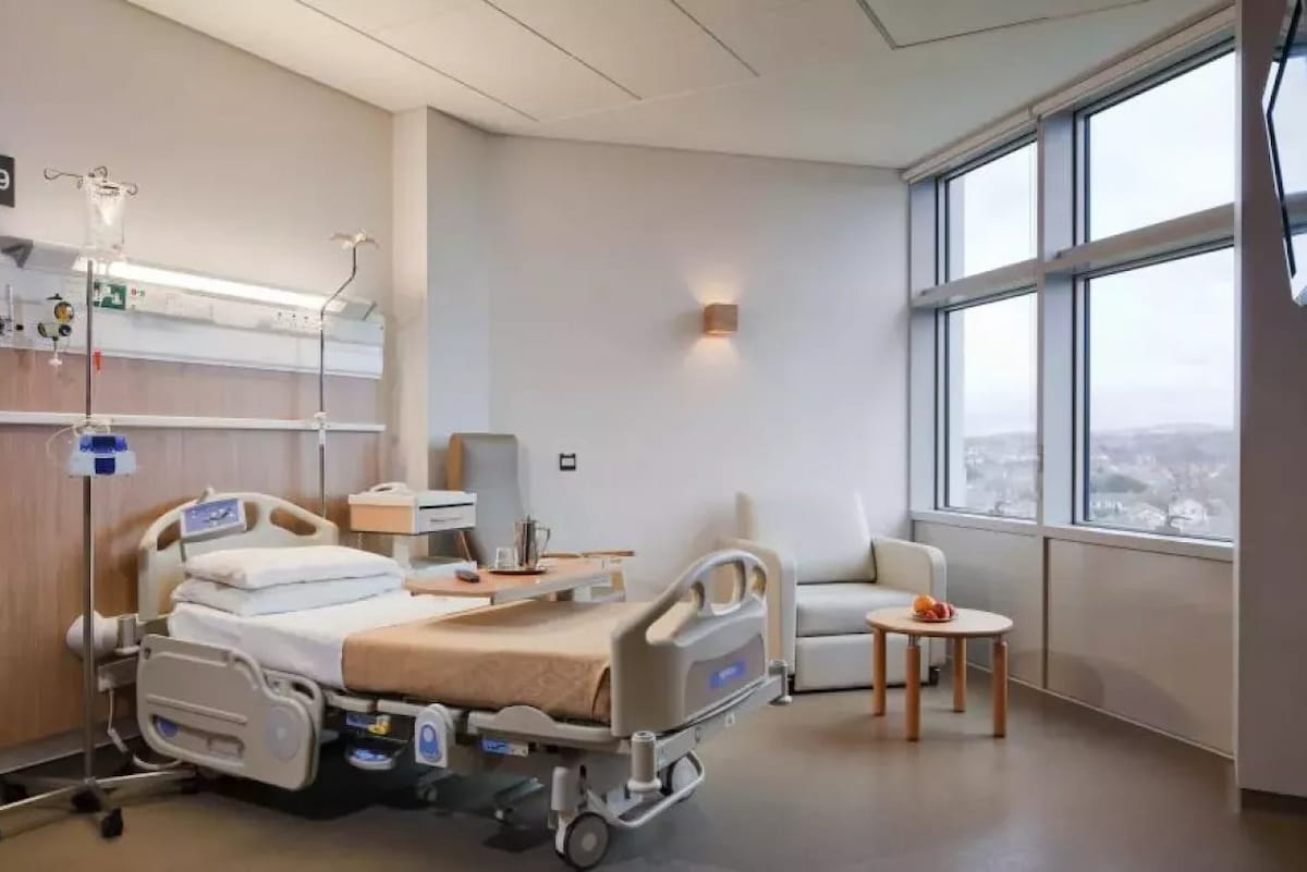 standard hospital bed size