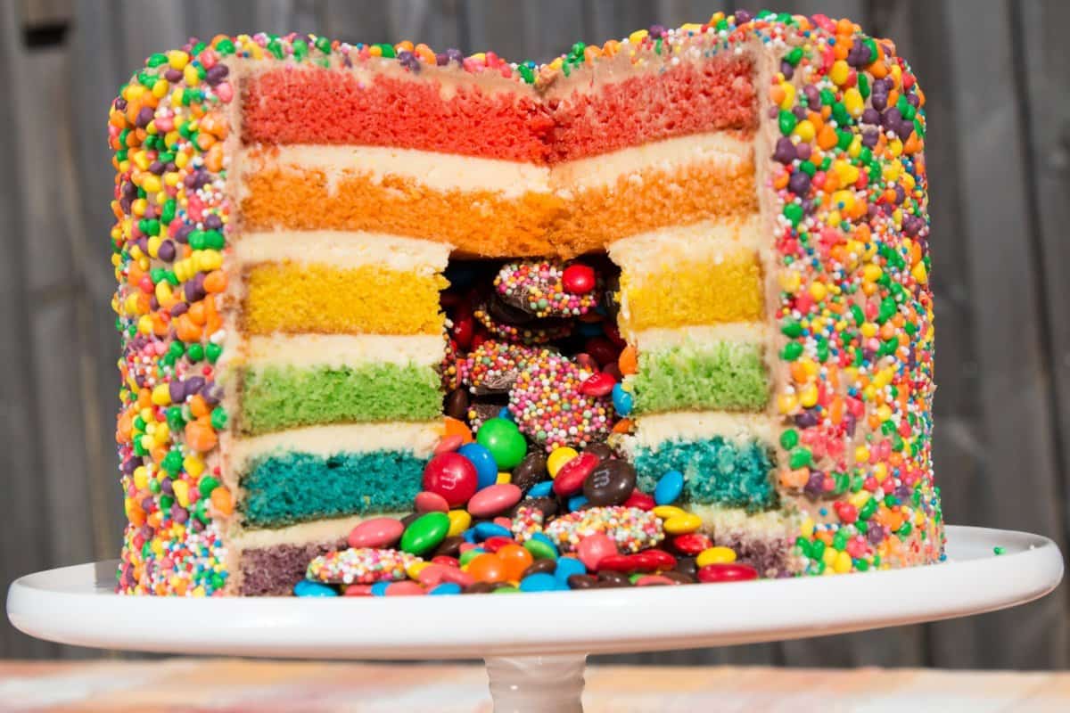 Rainbow piñata cake | Asda Good Living