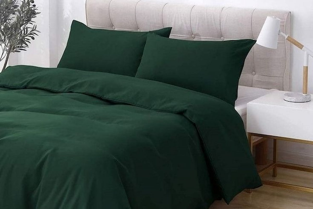 dark green velvet bedspread