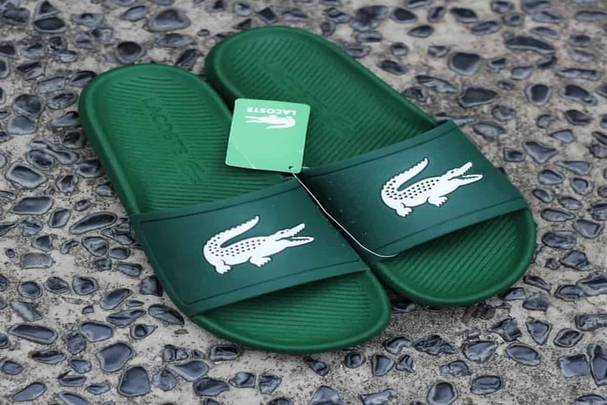 lacoste sandals green