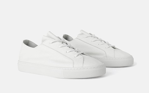 ATHLETIC LEATHER SNEAKERS - White | ZARA United States