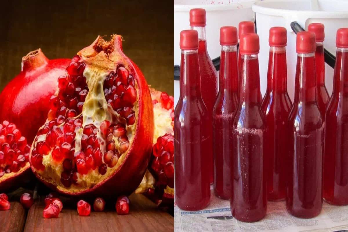 pomegranate juice bottle