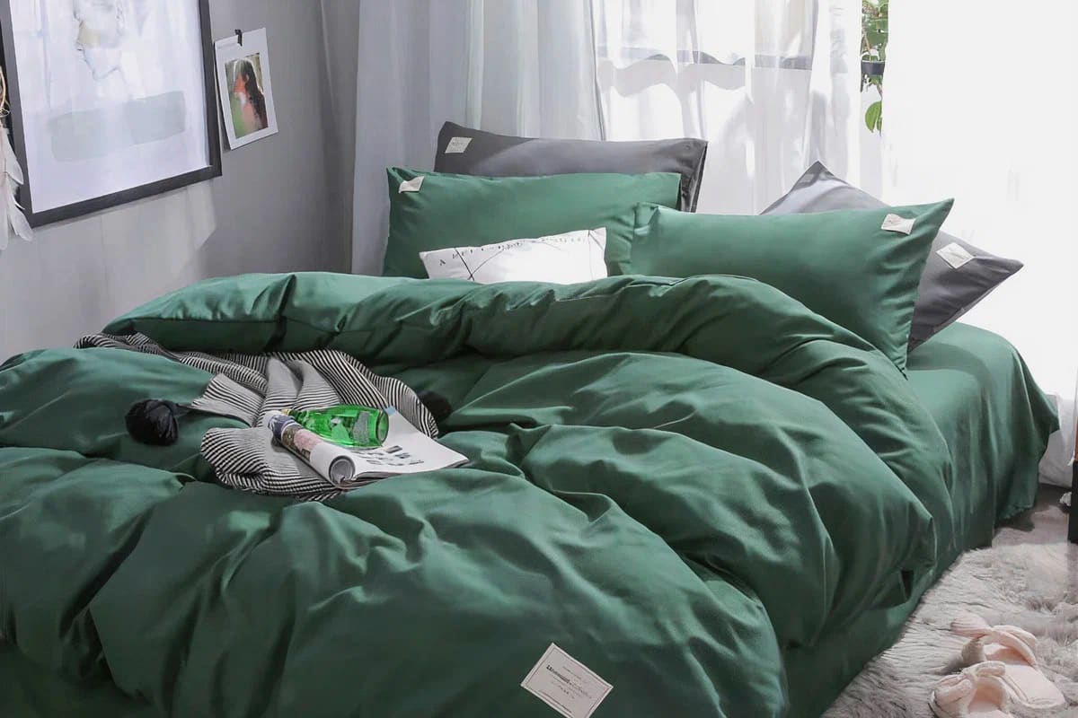 emerald green bedspread king