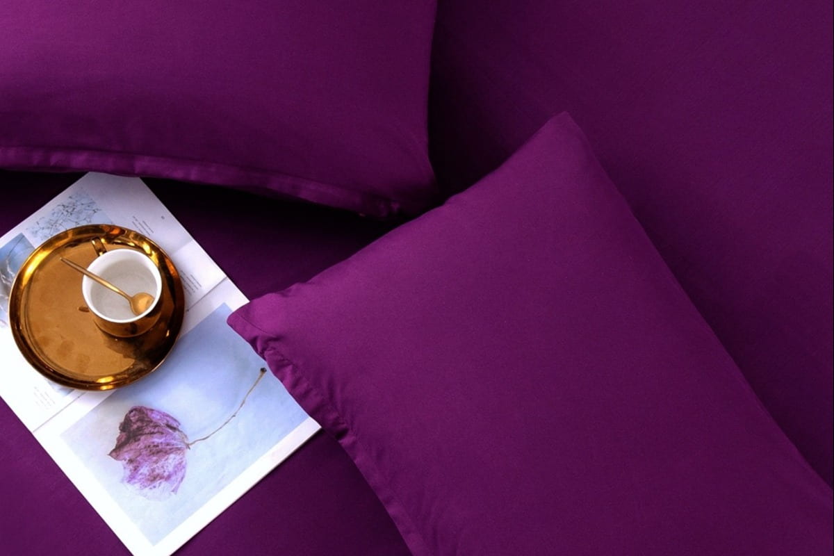 purple cotton pillowcases