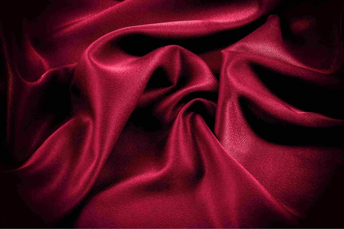 red crepe fabric