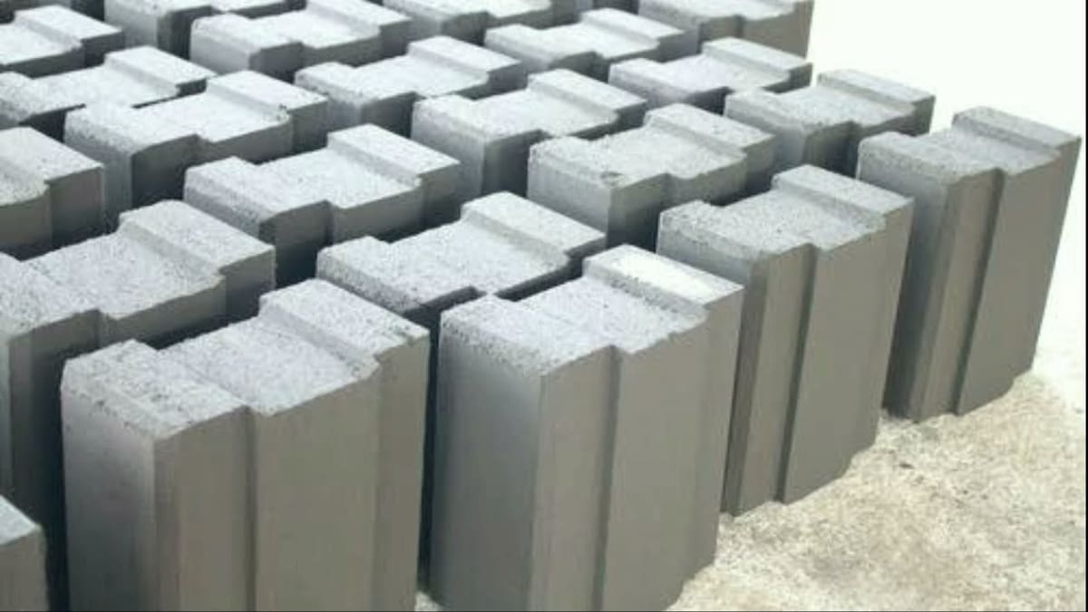interlock bricks size