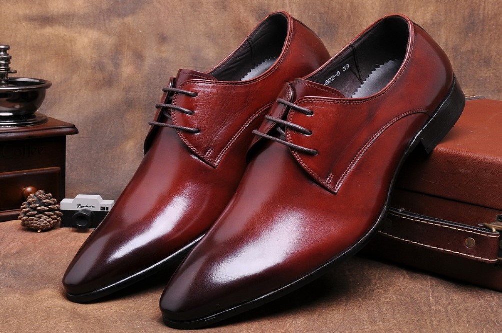 Black Italian Leather Shoes for Men - Arad Branding