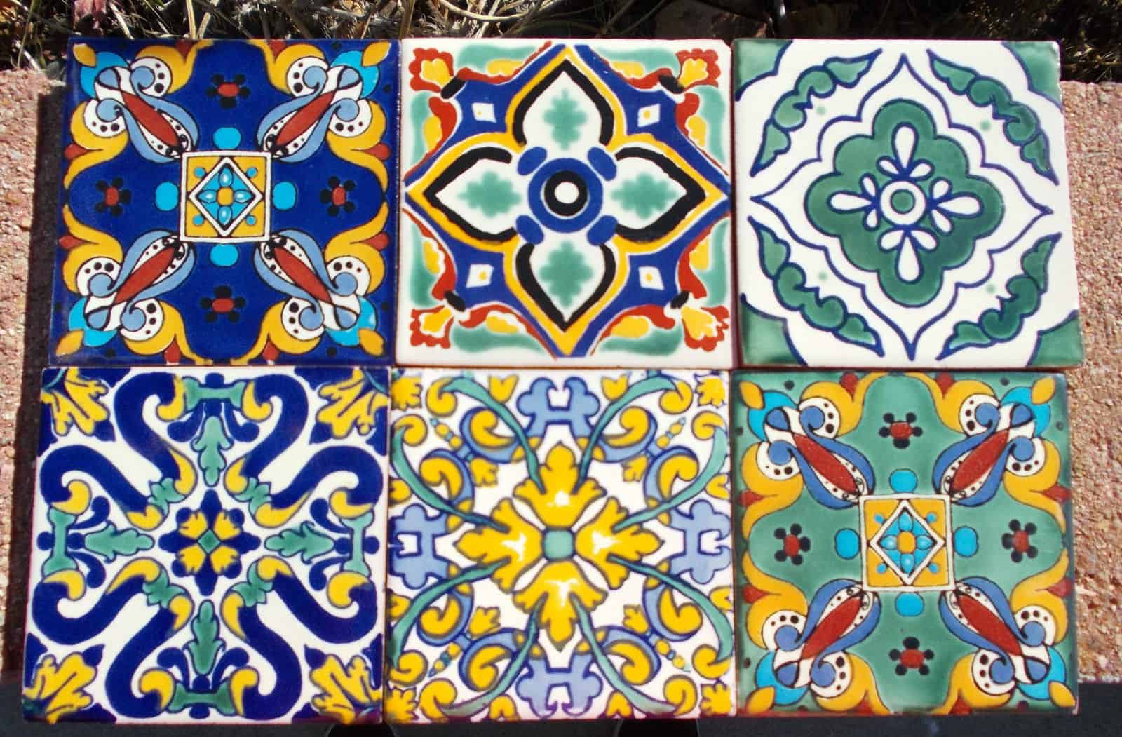 Hand-painted decorative tiles