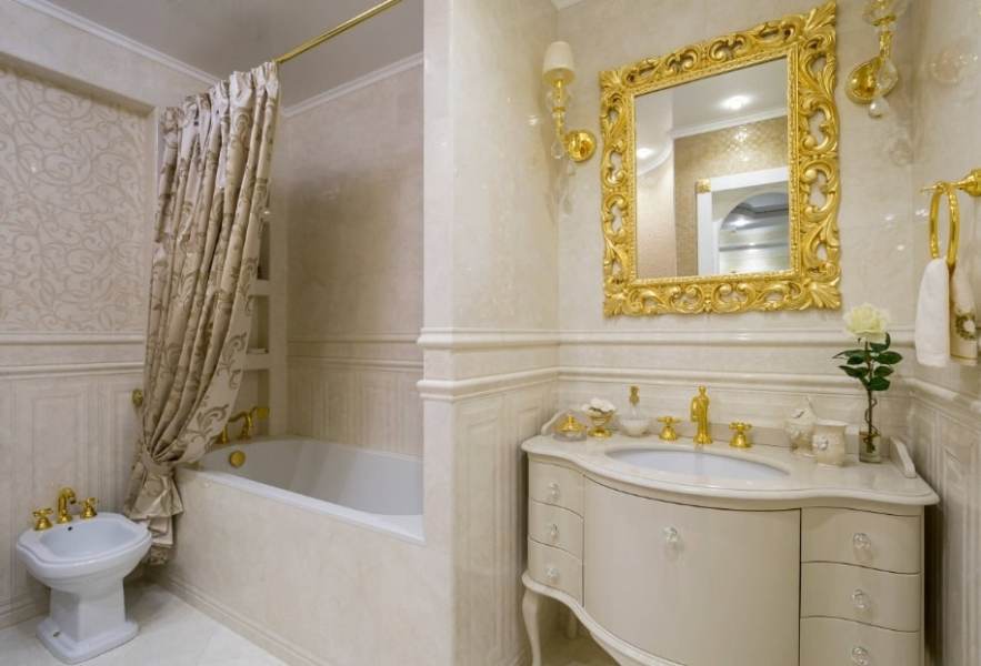 brushed gold bathroom taps