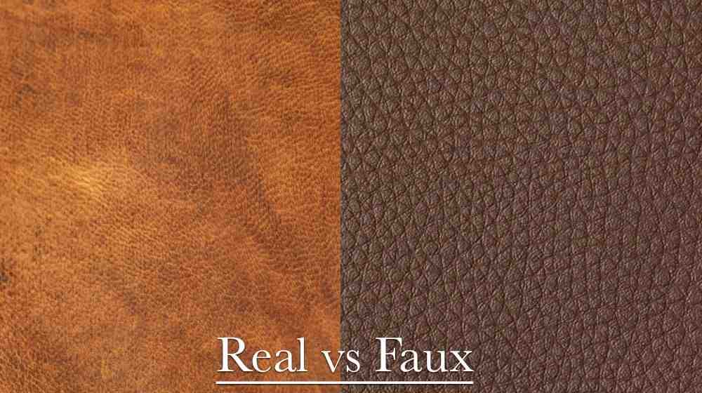 How do you distinguish genuine Leather from Faux Leather?
