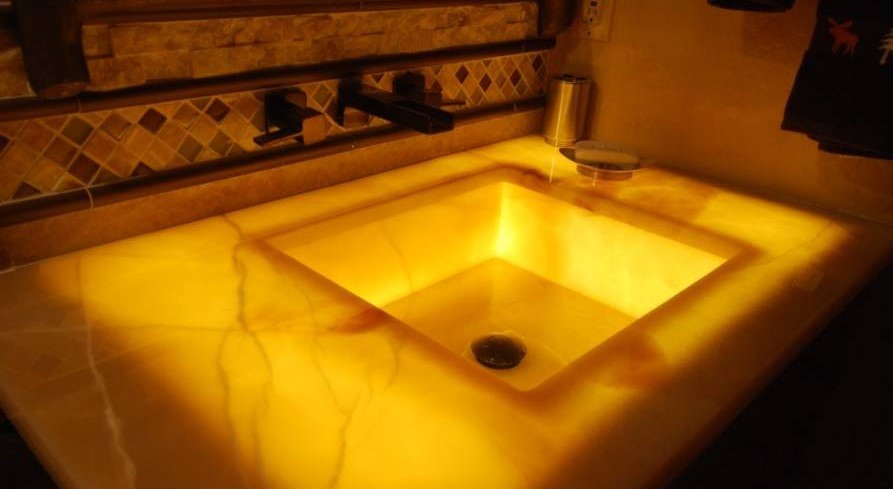 yellow ceramic wash basin