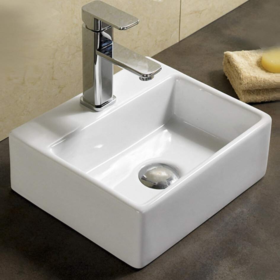 table top wash basin size