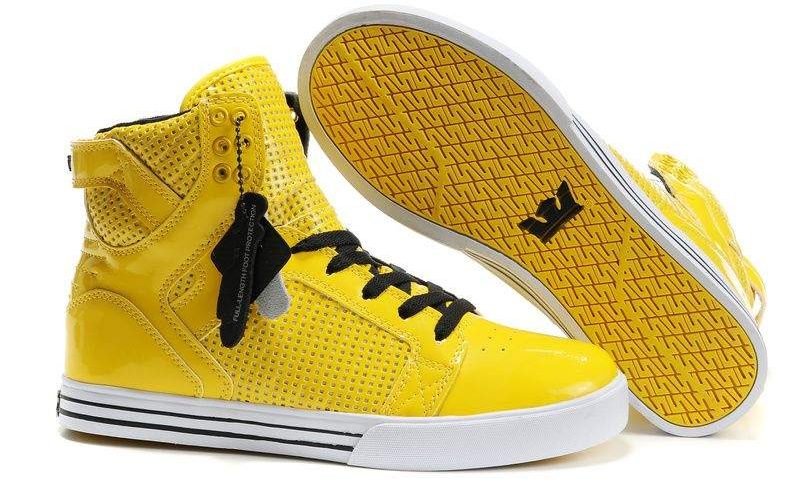 Shoes leather yellow