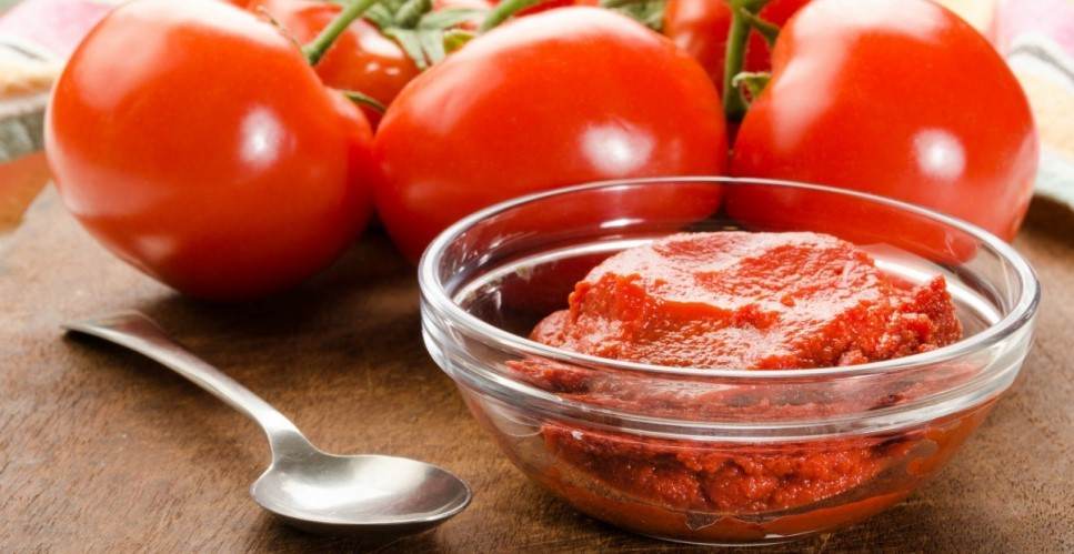The viscosity of tomato paste