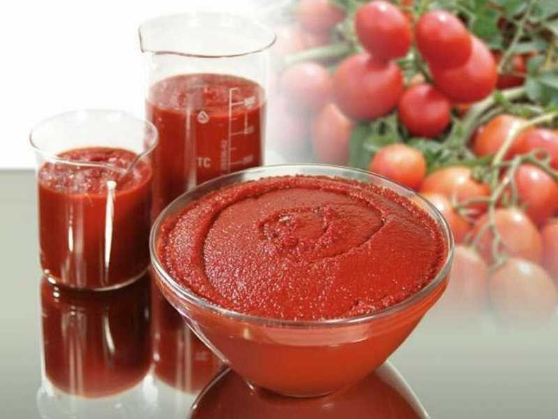 Sugar value in tomato paste