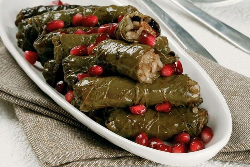 what are grape leaves stuffed with