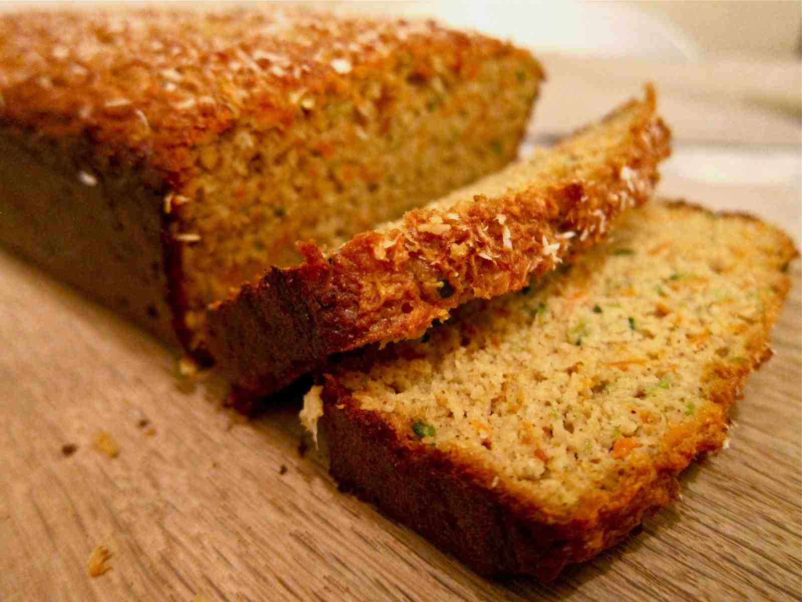 Zucchini bread with almond and coconut flour