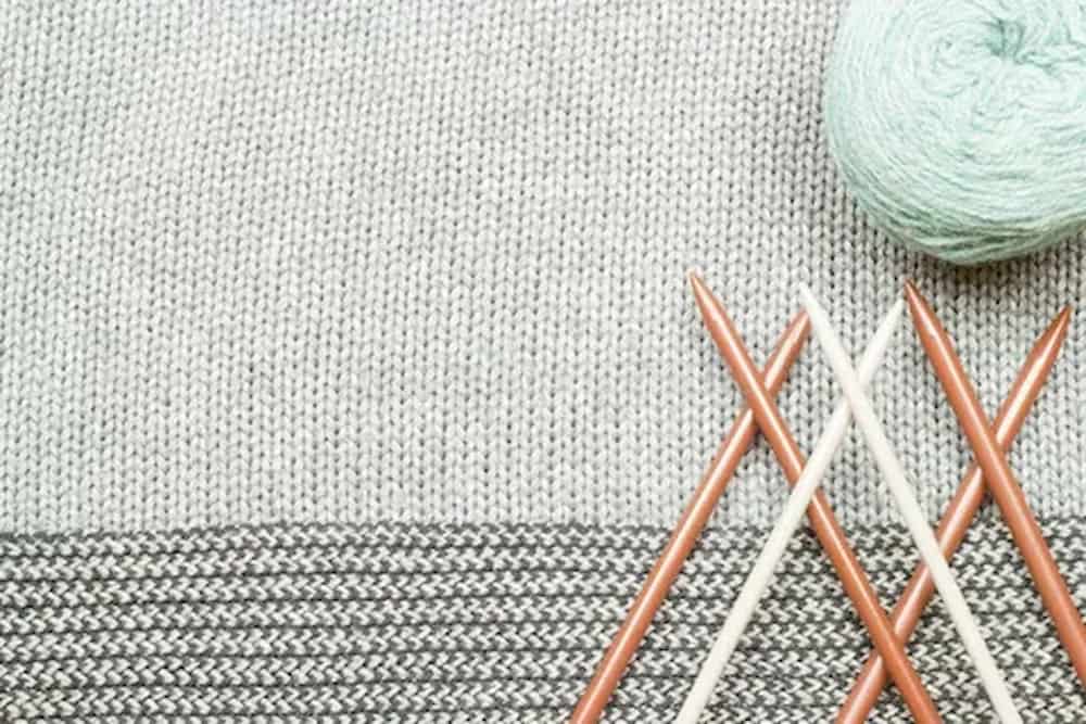 grey melange tricot fabric